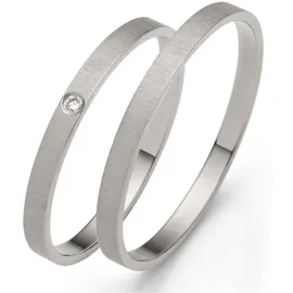 FIRETTI Trauring Schmuck Geschenk Gold 375 Hochzeit Ehering "LIEBE", Made in Germany, wahlweise mit oder ohne Brillant goldfarben|silberfarben 58