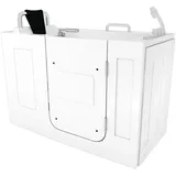 Sitzwanne Whirlpool Badewanne mit Tür S07WP-TH-A-R 140x76cm