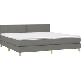 vidaXL Boxspringbett 200 x 200 cm Dunkelgrau