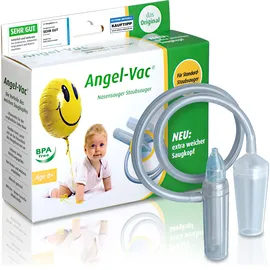 Angel-Vac Angel-Vac® Nasensauger Baby [für Standard-Staubsauger] - Baby Nasenreiniger mit weichem Saugkopf für Kinder ab 0 Jahre - [klinisch getestet] - der Original Nasensauger für Staubsauger seit 30 Jahren