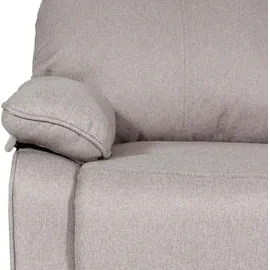MCW 2er Kinosessel MCW-L93, Relaxsessel Fernsehsessel Sofa, Armlehne Liegefunktion Nosagfederung Stoff/Textil ~ grau-braun