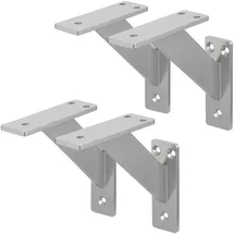 ML-Design Regalträger, Silber, Metall, 12x3x12 cm, Wohnzimmer, Regale, Wandregale