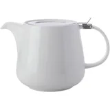 Maxwell & Williams Teekanne mit Edelstahl-Teesieb WHITE BASICS 0,6 Liter weiß