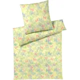 ELEGANTE Bettwäsche Lucid Jersey gelb/rose/gruen 135x200+80x80 cm - 80x80 cm)