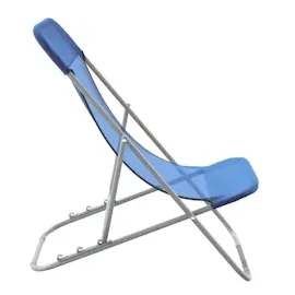 vidaXL Strandstühle 83 x 57,5 x 81 cm blau 2er Set