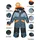 KILLTEC first instinct by killtec Kinder Skioverall mit Kapuze FISW 47 MNS ONPC, denim dunkelpetrol, 122/128, 43394-000