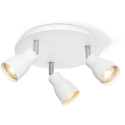 Deckenleuchte / Rondell ALBA weiß - 3fach - inkl. GU10 LED Leuchtmittel