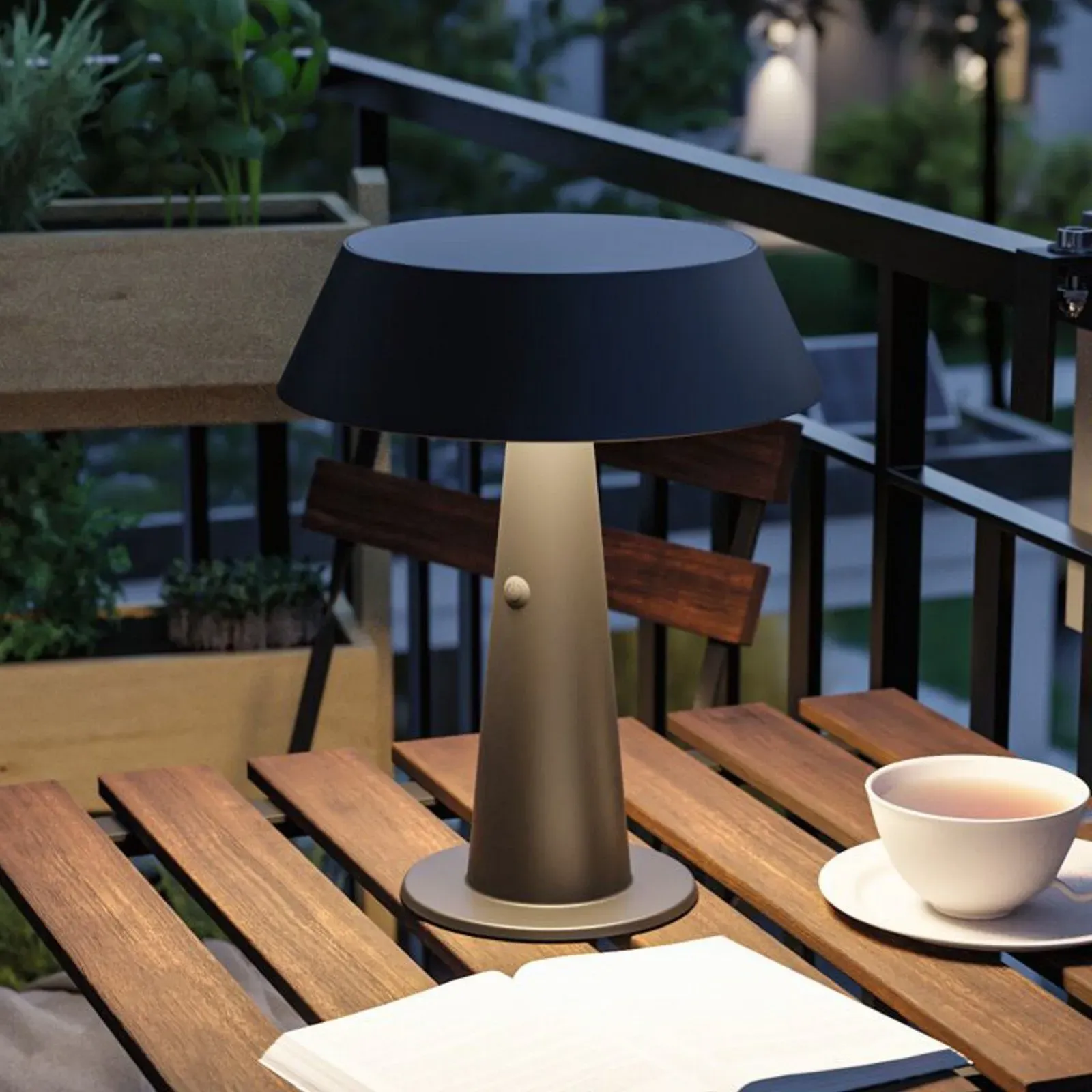 Außenleuchte Paulmann, Soala, dimmbar, Schwarz, für Terrasse, Kunststoff, Modern - 30.6