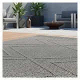 KADIMA DESIGN Balkonteppich Bohemian 80 x 150 cm Grau