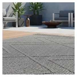KADIMA DESIGN Balkonteppich Bohemian 80 x 150 cm Grau