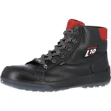 ELTEN DELUXE GTX Mid ESD S3 CI, Herren, Leder, Stahlkappe, leicht, sportlich, Schwarz/Rot, Größe: 46