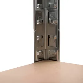 SCHULTE Regalwelt Schwerlastregal Holz/MDF 180x40x40 cm grau