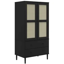 vidaXL Kleiderschrank Senja 90 x 175 x 55 cm Schwarz