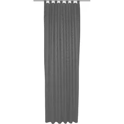 Vorhang WIRTH "Uni Collection", schwarz, B:142cm H:345cm, Baumwolle (Bio-Baumwolle), Gardinen, nach Maß