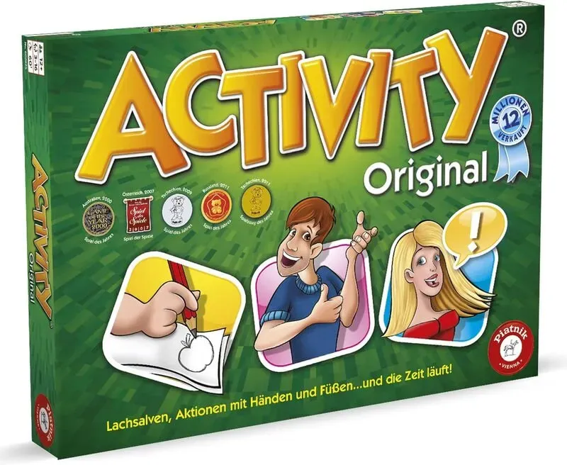 Piatnik 6028 - Activity Original | Klassiker für Party- und Spieleabende | Charades, Zeichnen und Erklären erforderlich | 2.640 neue Begriffe | Bis zu 16 Spieler möglich