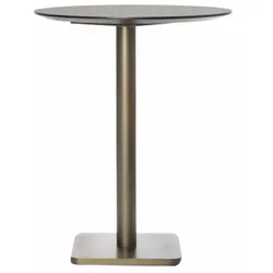 COCO Maison Brest Bartisch Marble Light Grey Gold 80cm