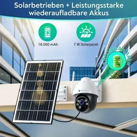 LuVision 4G LTE PTZ Solar Überwachungskamera 4MP Weiß