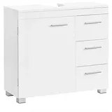 VASAGLE Waschtischunterschrank ohne Waschbecken weiß 70,0 x 30,0 x 64,0 cm