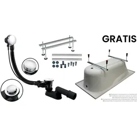 bad land Rechteckbadewanne 175 x 80 cm (QUADRO)
