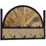 KADIMA DESIGN Wandgarderobe Mango Massivholz Rattan Braun