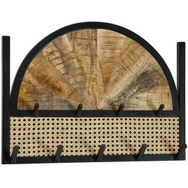 KADIMA DESIGN Wandgarderobe Mango Massivholz Rattan Braun
