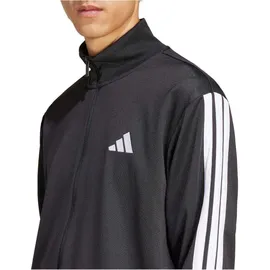 adidas 3-Streifen French Terry Trainingsanzug Schwarz M