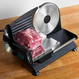 Cecotec Schneidemaschine aus Rock'nCut Shuriken Steel. 200 W, 190 mm Durchmesser Scheibe, stufenloses Einstellsystem, maximale Präzision mit einer Dicke von 0-15 mm, Edelstahlklinge.