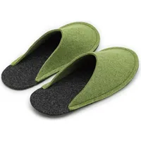 PANTOFFELMANN Gästepantoffel mit Filzsohle Filzpantoffel faltbar Pantoffel Hausschuhe Filzlatschen lind M(36-39) - 36-39