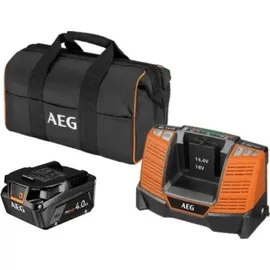 AEG 18 V Pro18V Akku-Starterset SETL1840SHD, inkl. 1 x 4.0 Ah Akku, Ladegerät, Tragetasche
