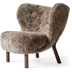 &Tradition - Little Petra VB1 Lounge Chair, Walnuss / Schaffell Sahara