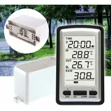Elektronischer Regenmesser, Tragbarer Drahtloser Regenmesser, Hochpräziser Funkgesteuerter Digitaler Regenmesser, Regenmessgerät, Thermometer, Hygrometer Für Den Innen- Und Außenbereich
