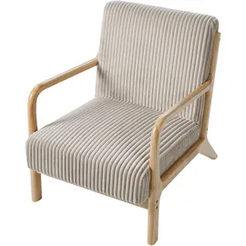 Beliani Sessel SORSELE Cord 72 x 71 x 70 cm Beige
