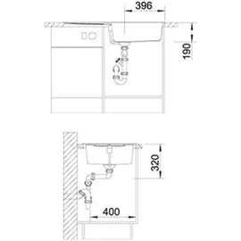 Blanco Metra XL 6 S weiß + Excenterbetätigung