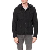 Brandit Textil Cradock Denim Sweat Jacket, Black/Black, 3XL