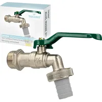 tecuro Kugelauslaufhahn 3/4 Zoll Messing vernickelt