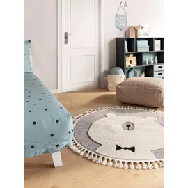 Lytte Kinderteppich Momo Grau, ø 120 cm, - Teppich Kinderzimmer