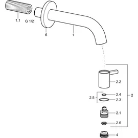 Hansa HansaNova Wandauslaufventil DN 15 (50968101)