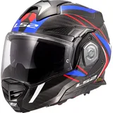 LS2 FF901 Advant X Carbon Future II Modularhelm - Schwarz/Weiß/Blau/Rot / L