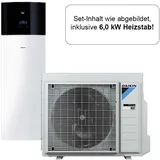 Daikin ERGA06EVH / EHVX08S18E6V 6,0 kW + 6,0 kW Heizung - Altherma 3 R F Niedrigtemperatur - Wärmepumpe Set - 180 l Tank