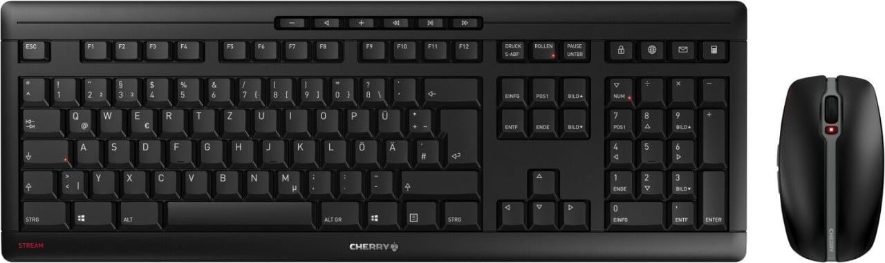 Cherry Tastatur + Maus Desktop QWERTZ Gaming Büro kabegelgebunden USB Deutsch