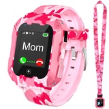 Mingfuxin 4G Smartwatch Telefon für Kinder, Wasserdicht Kinder Smart Watch WiFi LBS GPS Tracker mit Voice Chat Video Calls SOS Armbanduhr für 3-16 Jahre alt Jungen Mädchen Geburtstags Geschenke