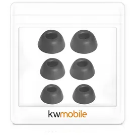 kwmobile 6x Silikonaufsätze für Huawei FreeBuds Pro - Ersatz Ohrstöpsel in 3 Größen - Ear Tips für In-Ear Kopfhörer - Zubehör Ersatzpolster... - Schwarz