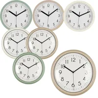 LS-LebenStil Vintage Wanduhr Küchenuhr 26cm Sand Beige Leicht Ablesbar Bürouhr Rund Retro Nostalgie ideal im Schlafzimmer Flur Büro Küche Wohnzimmer Esszimmer sehr leise mit großen Ziffern