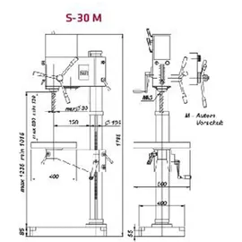 ELMAG STRANDS Getriebe-Säulenbohrmaschine S 28