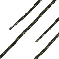 Schnürsenkel rund schwarz-braun, Größe 120 - schwarz-braun