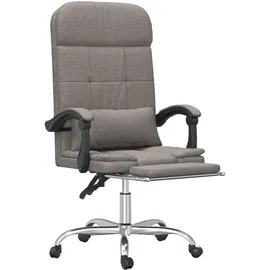 vidaXL Bürostuhl mit Massagefunktion Stoff Taupe
