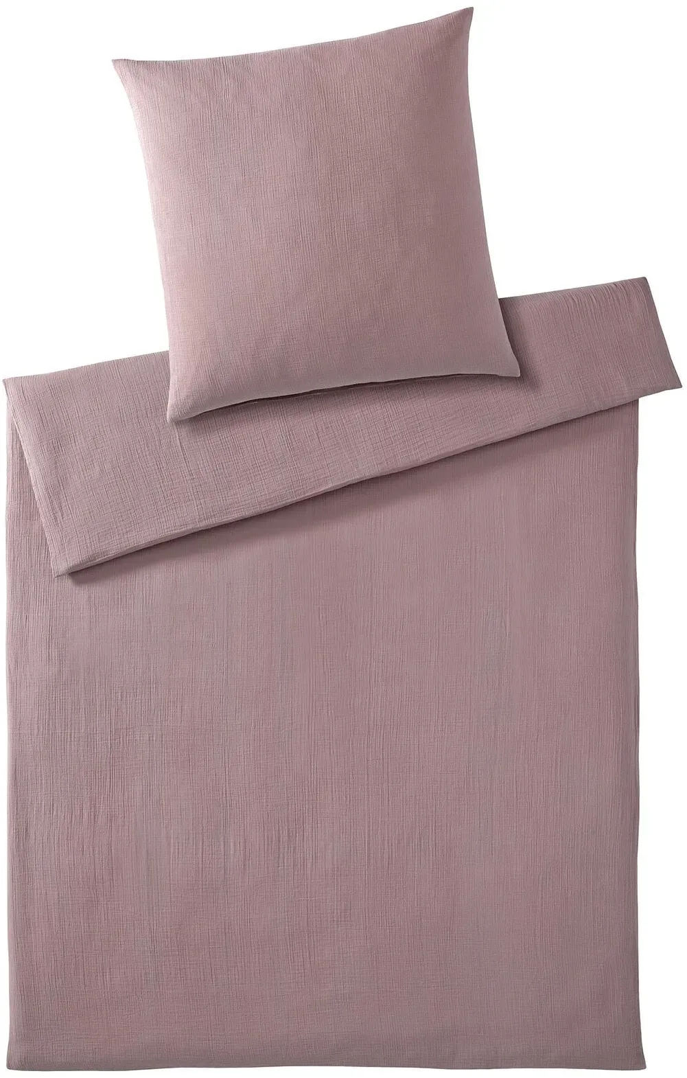 elegante Musselin Bettwäsche Smooth Kissenbezug einzeln 40x40 cm | blush - lila;pink