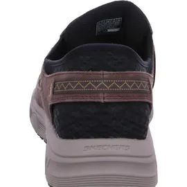 SKECHERS Oak Canyon Consistent Winner Slip-InTurnschuhe, Brown Leather/Textile/Synthetic/Black Trim, 48.5 EU