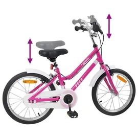 vidaXL Kinderfahrrad 18 Zoll pink/weiß