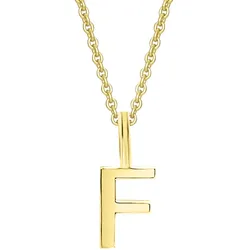 Ketten-Anhänger ONE ELEMENT "Buchstabe F Buchstaben Anhänger aus 333 Gelbgold", gold, Schmuckanhänger, Damen, F, Gelbgold 333, Damen Gold Schmuck Buchstabe F